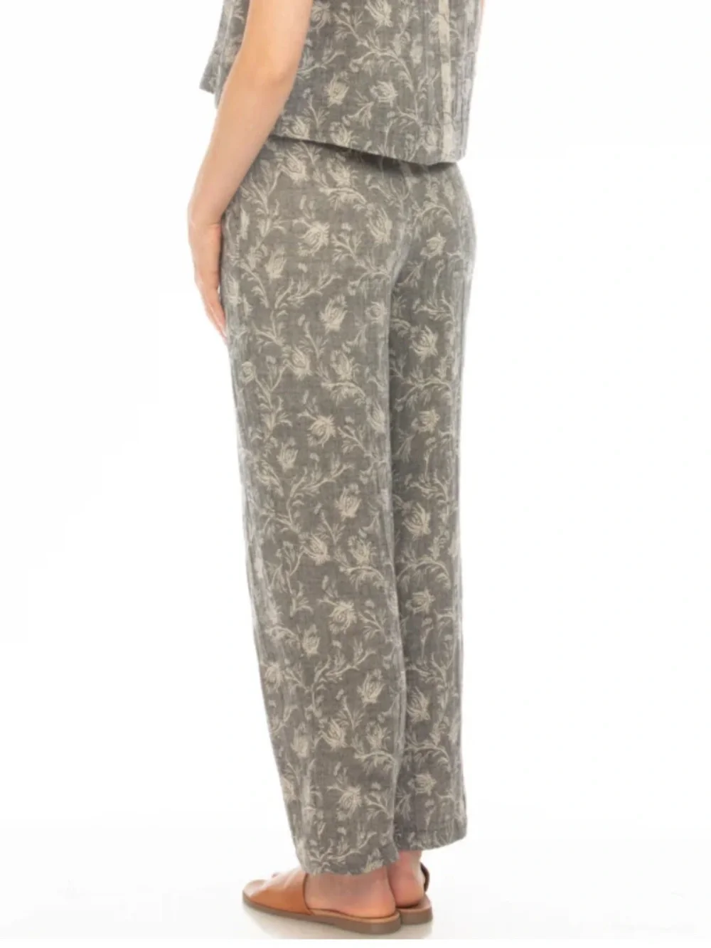 Anthropologie NWT Hello Nite Jacquard Botanical Cotton Quilted Pants
